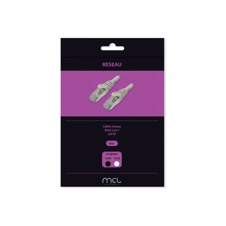 MCL - Câble réseau - RJ-45 (M) pour RJ-45 (M) - 10 m - gris