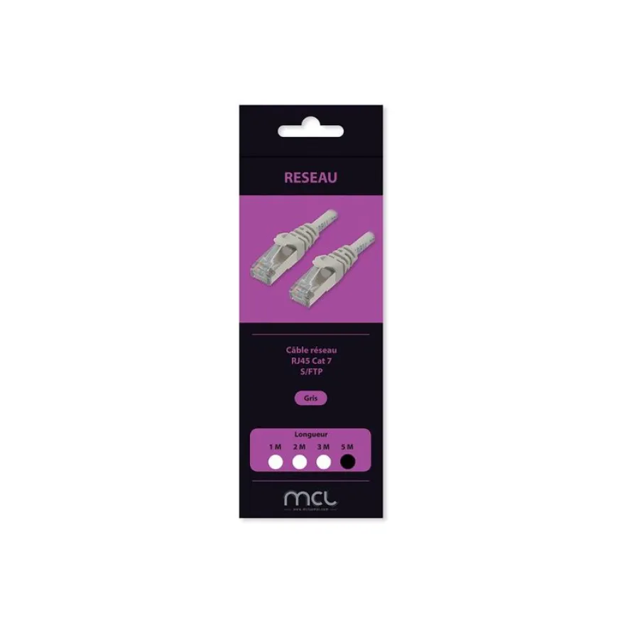 MCL - Câble réseau - RJ-45 (M) pour RJ-45 (M) - 5 m - gris