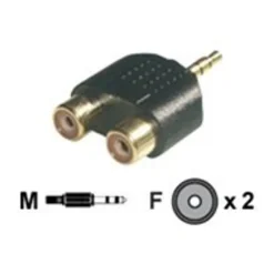 MCL Samar - adaptateur audio/stéréo JACK 3.5 (M) vers 2 prises RCA (F) - haute qualité