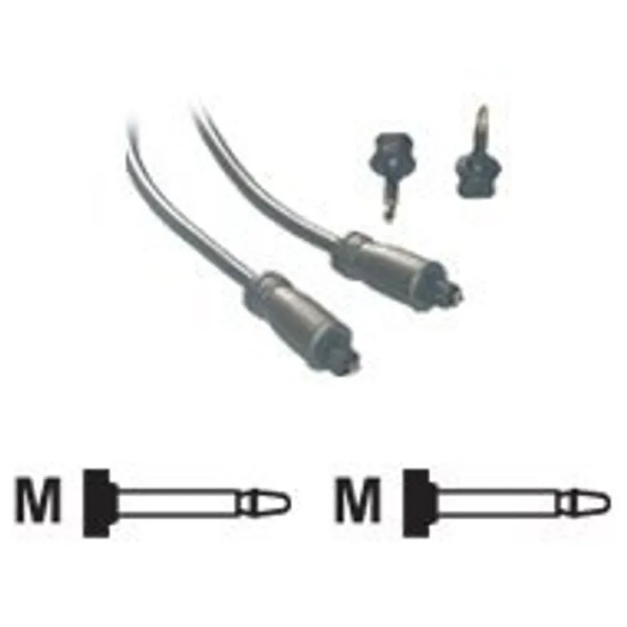 MCL Samar - câble audio optique Toslink (M)/(M) + adaptateur - 1 m