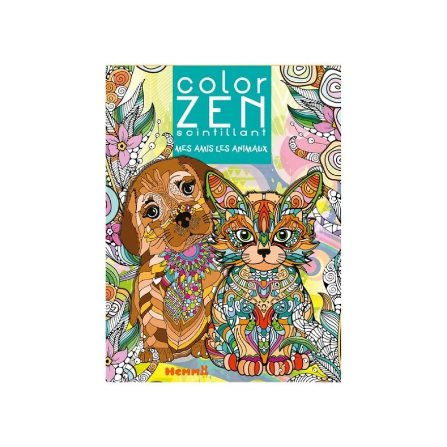 Mes amis les animaux - Color Zen scintillant - livre à colorier