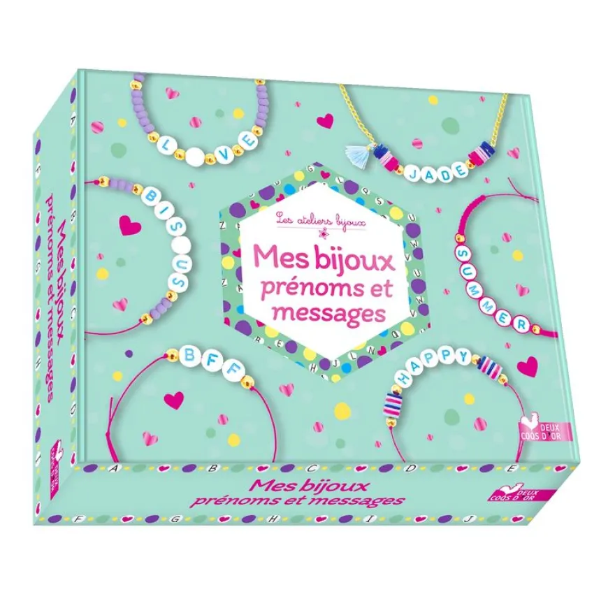 Mes bijoux prénoms et messages - coffret avec accessoires