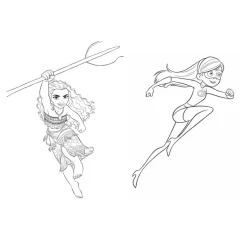 Mes Coloriages avec stickers - Girl Power - Disney