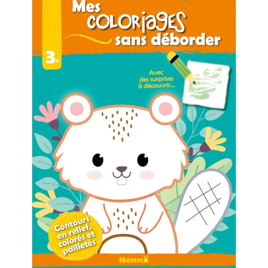 Mes Coloriages sans déborder : Castor