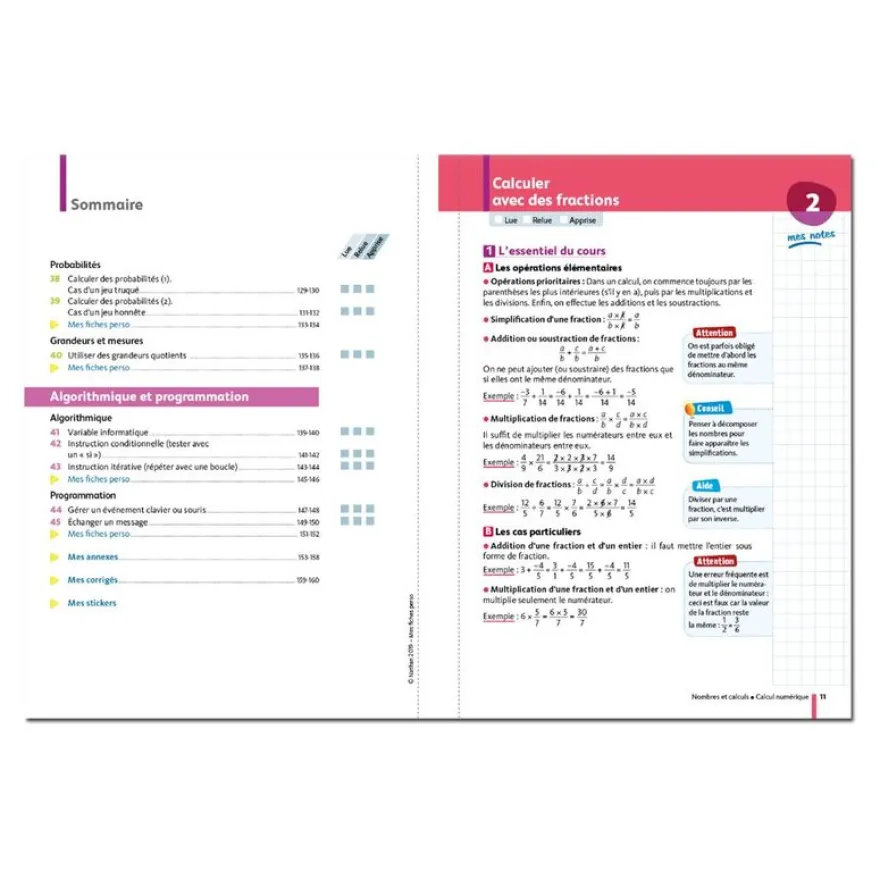 Mes fiches perso Maths 3e - révisions brevet 2020