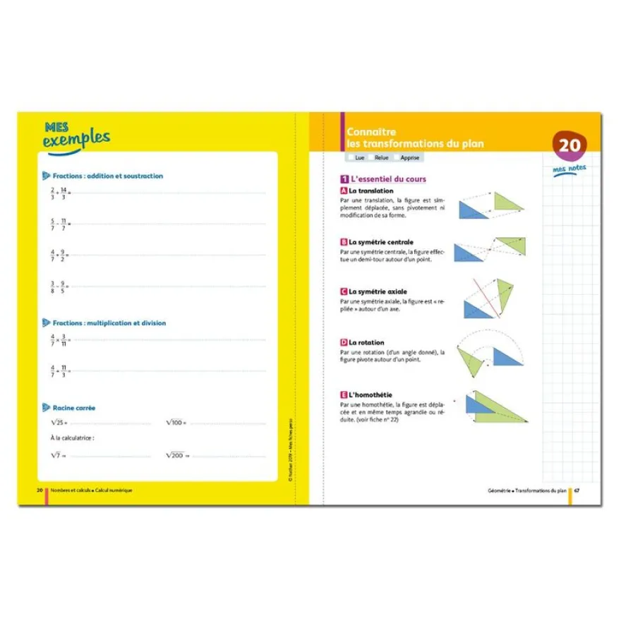 Mes fiches perso Maths 3e - révisions brevet 2020