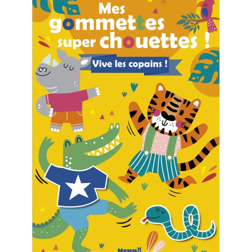 Mes gommettes super chouettes ! - Vive les copains ! - Livre de décors à compléter avec des gommettes - Dès 3 ans