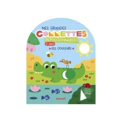 Mes grandes gommettes repositionnables - 2 ans - les couleurs - avec des gommettes bonus