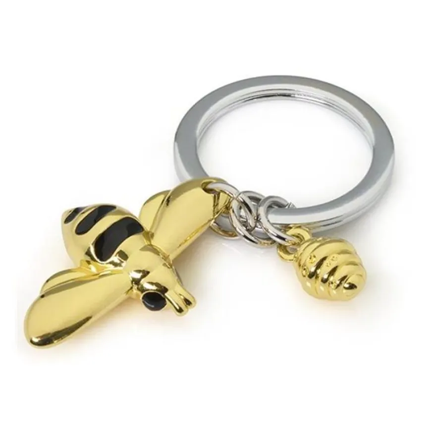 Metalmorphose - Porte-clés - abeille et son essaim