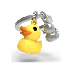 Metalmorphose - Porte-clés - canard jaune et son petit