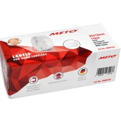 METO Arrow - Boîte de 6 rouleaux de 1000 étiquettes enlevables - 22 x 12 mm - blanc - pour étiqueteuse 1 ligne
