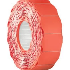 METO Arrow - Boîte de 6 rouleaux de 1000 étiquettes permanentes - 22 x 16 mm - rouge - pour étiqueteuse 2 lignes