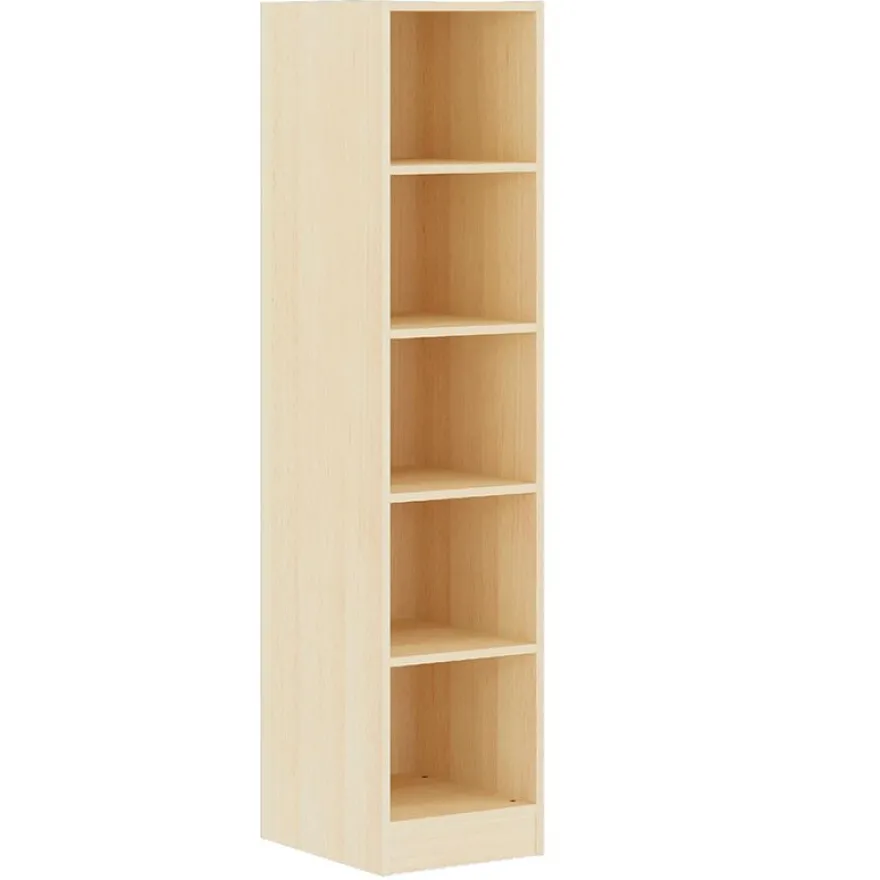 Meuble à cases SIMÉO - 1 colonne - mélaminé - chant ABS - L40xP42xH180 cm - Hêtre miel