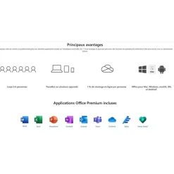 Microsoft 365 Famille - Code d'activation envoyé par email valable pour 6 appareils pendant 1 an