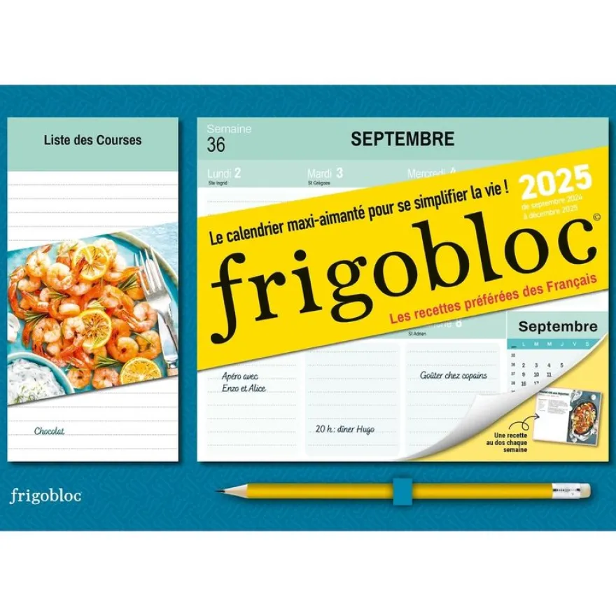 Mini Frigobloc Hebdomadaire 2025 Recettes préférées des Français (de sept. 2024 à déc. 2025)