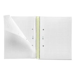 Miquelrius Notebook Between the lines - Cahier à spirale - A5 - 80 feuilles - petits carreaux (5x5 mm) - citron