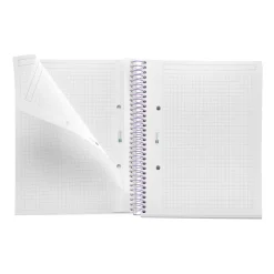 Miquelrius Notebook Between the lines - Cahier à spirale - A5 - 80 feuilles - petits carreaux (5x5 mm) - cendre