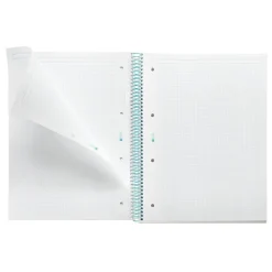 Miquelrius Notebook Between the lines - Cahier à spirale - A4 - 80 feuilles - petits carreaux (5x5 mm) - celeste