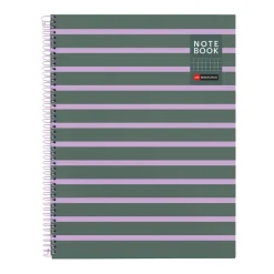 Miquelrius Notebook Between the lines - Cahier à spirale - A4 - 80 feuilles - petits carreaux (5x5 mm) - cendre