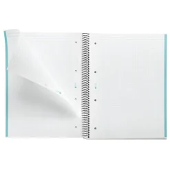 Miquelrius Notebook design Aurora - Cahier à spirale - A5 - 80 feuilles - petits carreaux (5x5 mm) - santorini