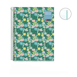 Miquelrius Notebook design Natura - Cahier à spirale - A5 - 80 feuilles - petits carreaux (5x5 mm) - fleur