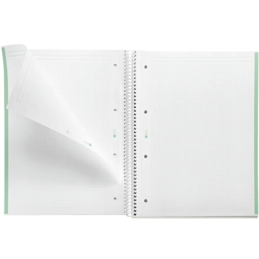 Miquelrius Notebook design Natura - Cahier à spirale - A5 - 80 feuilles - petits carreaux (5x5 mm) - cactus