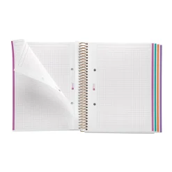 Miquelrius Notebook design Lifestyle - Cahier à spirale - A5 - 100 feuilles - petits carreaux (5x5 mm) - zig zag mallorca
