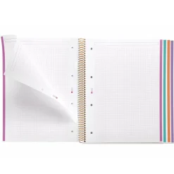 Miquelrius Notebook design Lifestyle - Cahier à spirale - A4 - 100 feuilles - petits carreaux (5x5 mm) - tropical foodie
