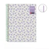 Miquelrius Notebook design Natura - Cahier à spirale - A5 - 80 feuilles - petits carreaux (5x5 mm) - violet
