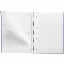 Miquelrius Notebook design Natura - Cahier à spirale - A5 - 80 feuilles - petits carreaux (5x5 mm) - violet