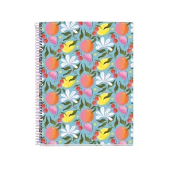 Miquelrius Notebook design Lifestyle - Cahier à spirale - A4 - 100 feuilles - petits carreaux (5x5 mm) - floral happy fruits