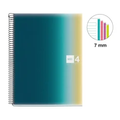 Miquelrius Notebook design Aurora - Cahier à spirale - A5 - 120 feuilles - ligné - iceland