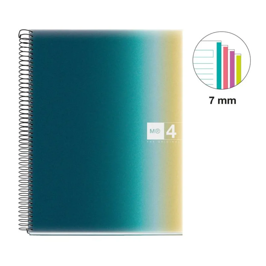 Miquelrius Notebook design Aurora - Cahier à spirale - A5 - 120 feuilles - ligné - iceland