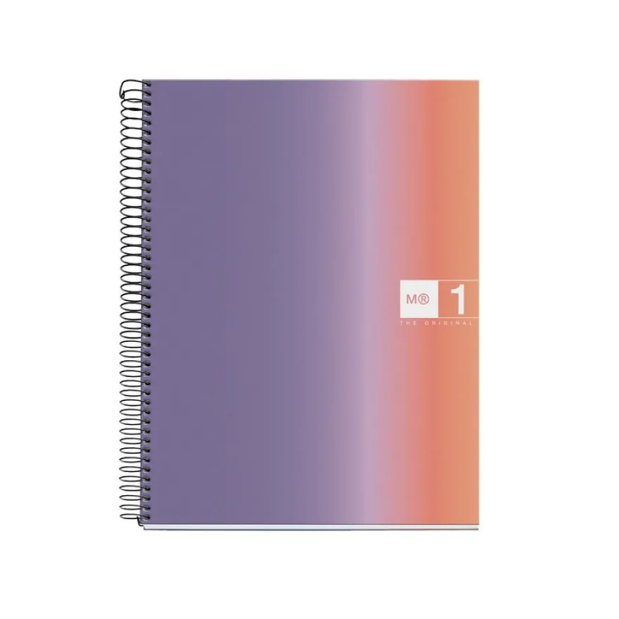 Miquelrius Notebook design Aurora - Cahier à spirale - A5 - 80 feuilles - petits carreaux (5x5 mm) - provence