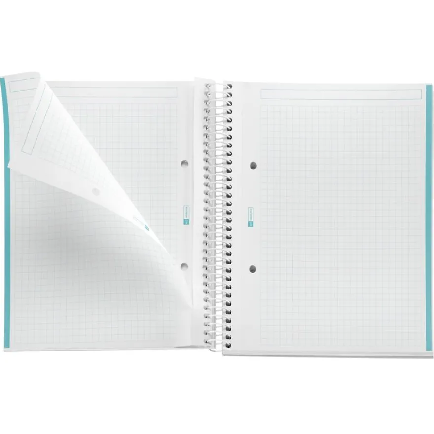 Miquelrius Notebook Emotions - Cahier à spirale - A5 - 80 feuilles - petits carreaux (5x5 mm) - bleu ciel