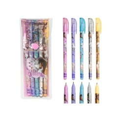 Miss Melody - Roller - cheval - rose paillette, violet paillette, bleu paillettes, argent scintillant, or pailleté - encre gel