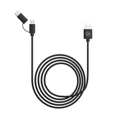 Mobility Lab - Adaptateur secteur - 2 connecteurs de sortie (USB) - sur le câble : Micro-USB - noir