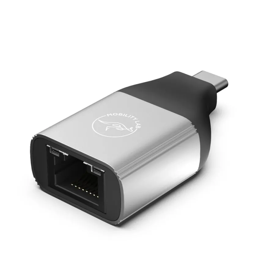Mobility Lab - Adaptateur USB-C 3.0 OTG vers RJ45 - gris