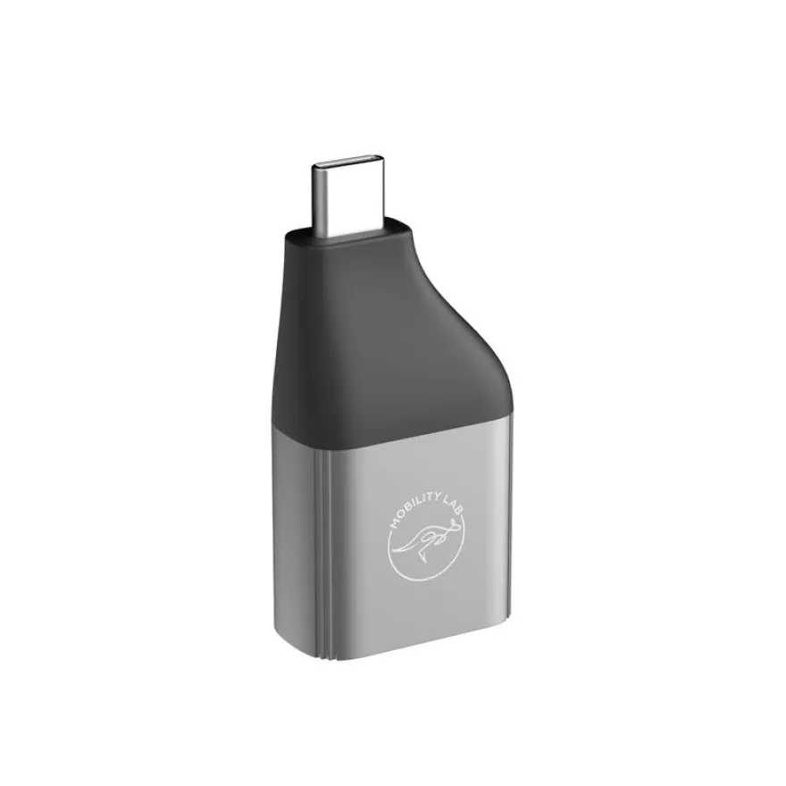 Mobility Lab - Adaptateur USB-C 3.0 OTG vers RJ45 - gris