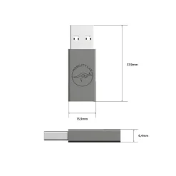 Mobility Lab - Adaptateur USB-C vers USB 3.0 - gris