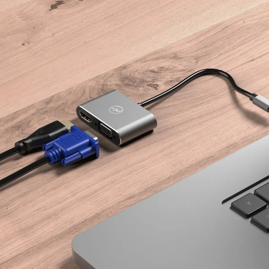 Mobility Lab - Adaptateur USB-C vers HDMI/VGA - gris