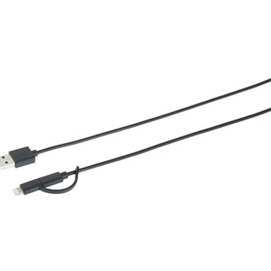 Mobility Lab - Câble USB vers Lightning/Micro USB 2.0 - noir