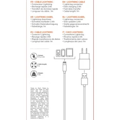 Mobility Lab - Câble USB-A vers lightning - 1m - blanc