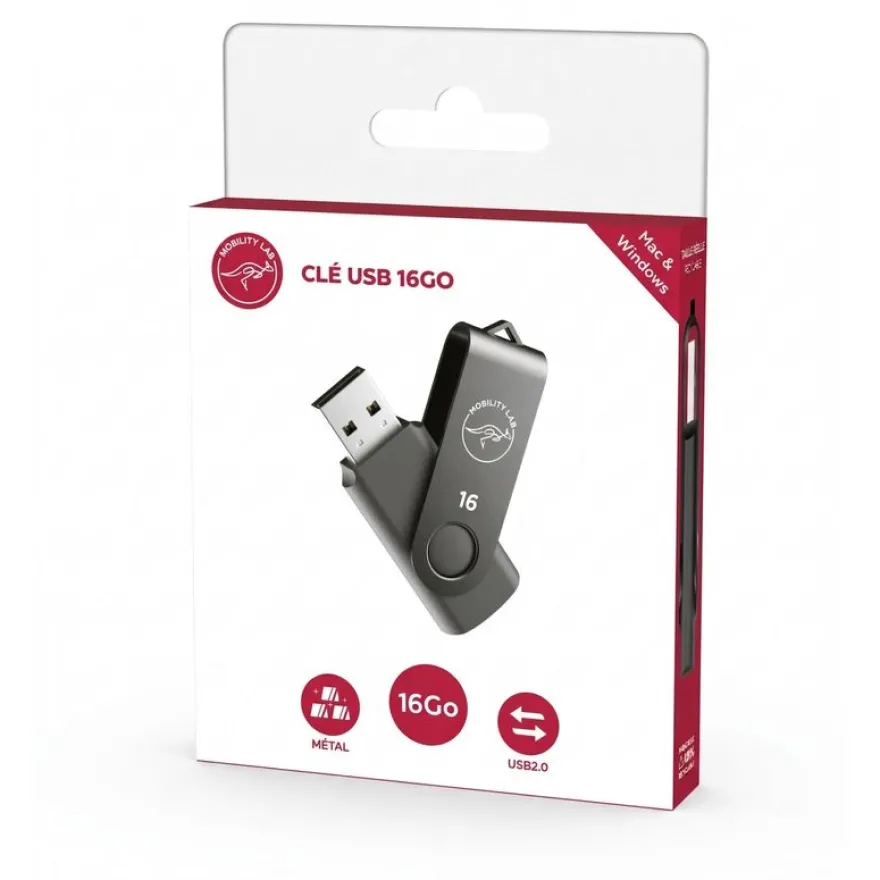 Mobility Lab - Clé USB 2.0 - 16 Go - noir