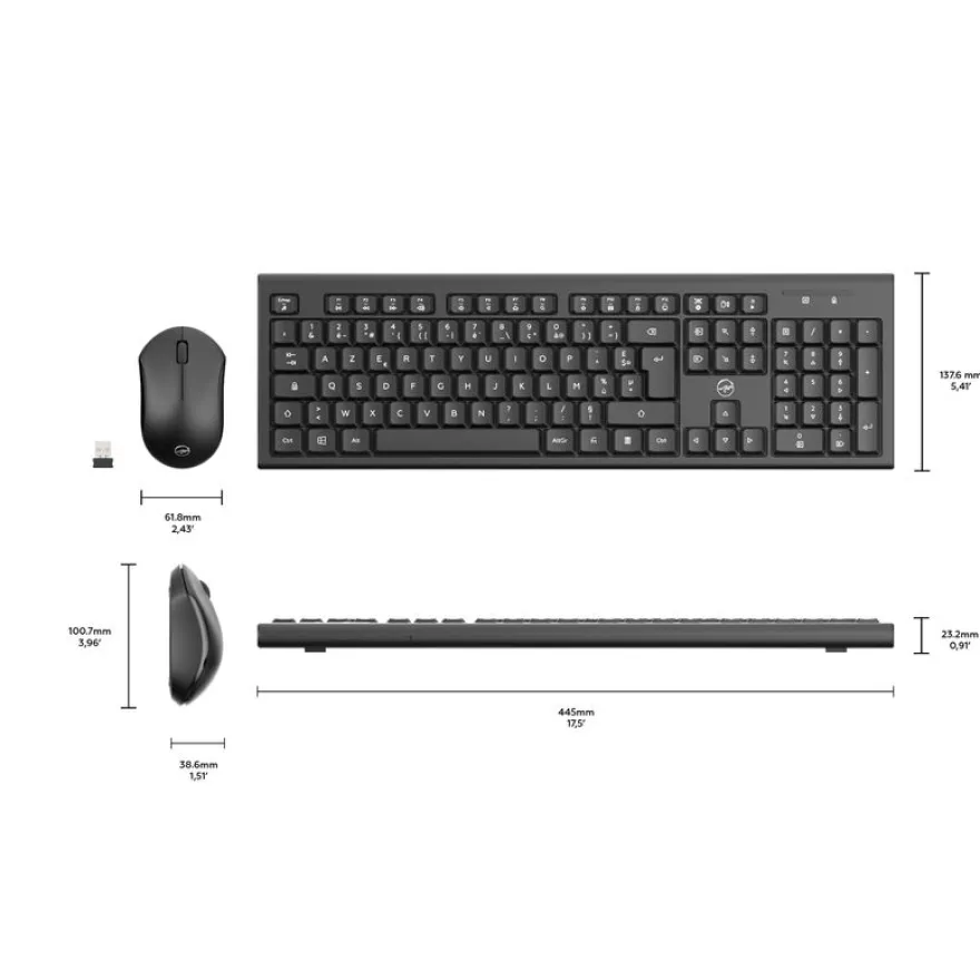 Mobility Lab - Clavier + souris sans fil ALPHA - noir