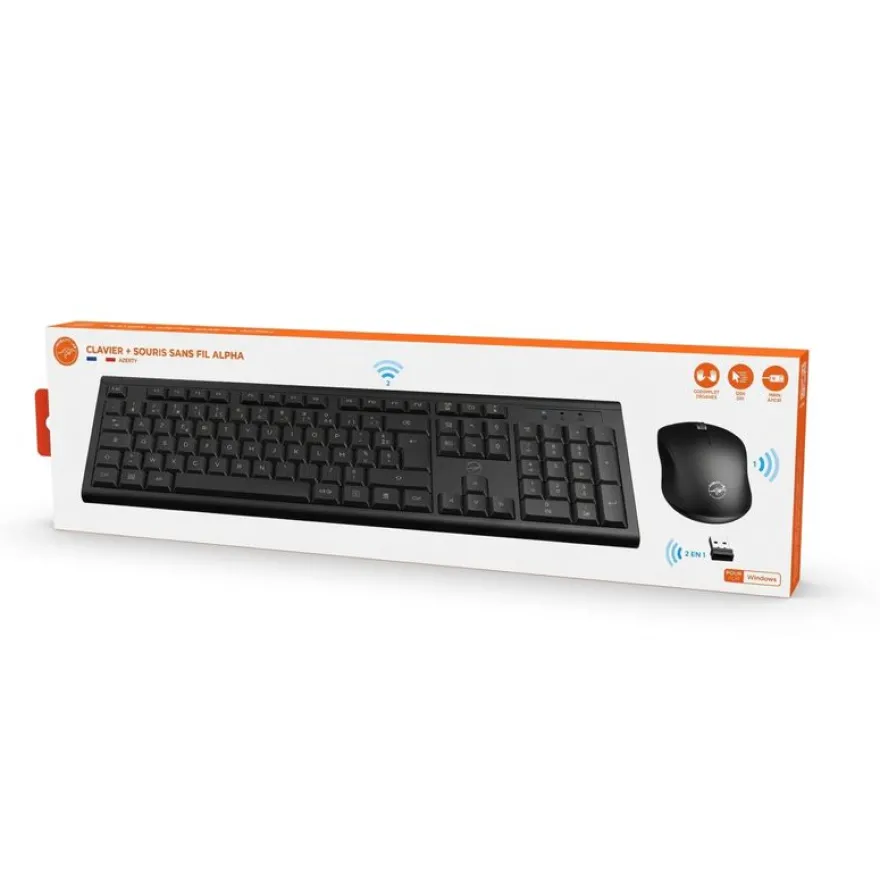 Mobility Lab - Clavier + souris sans fil ALPHA - noir