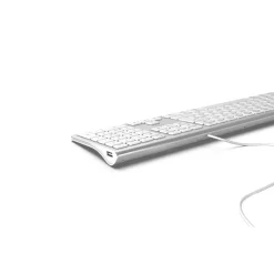 Mobility Lab - Clavier filaire DESIGN pour Mac + 2 HUB USB intégré - Azerty - blanc argenté