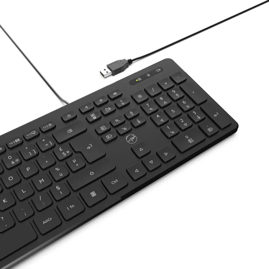 Mobility Lab - Clavier filaire BUSINESS + 2 HUB USB intégré - Azerty - noir