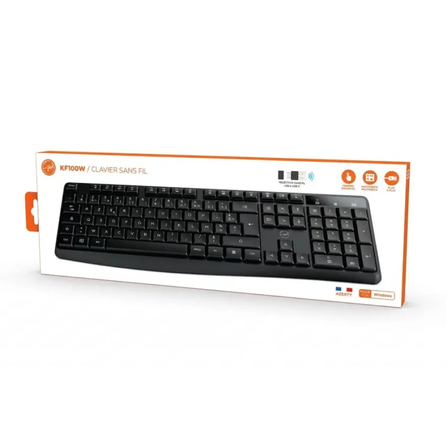 Mobility Lab - Clavier sans fil DELUXE - Azerty - noir