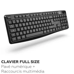 Mobility Lab - Clavier sans fil DELUXE - Azerty - noir